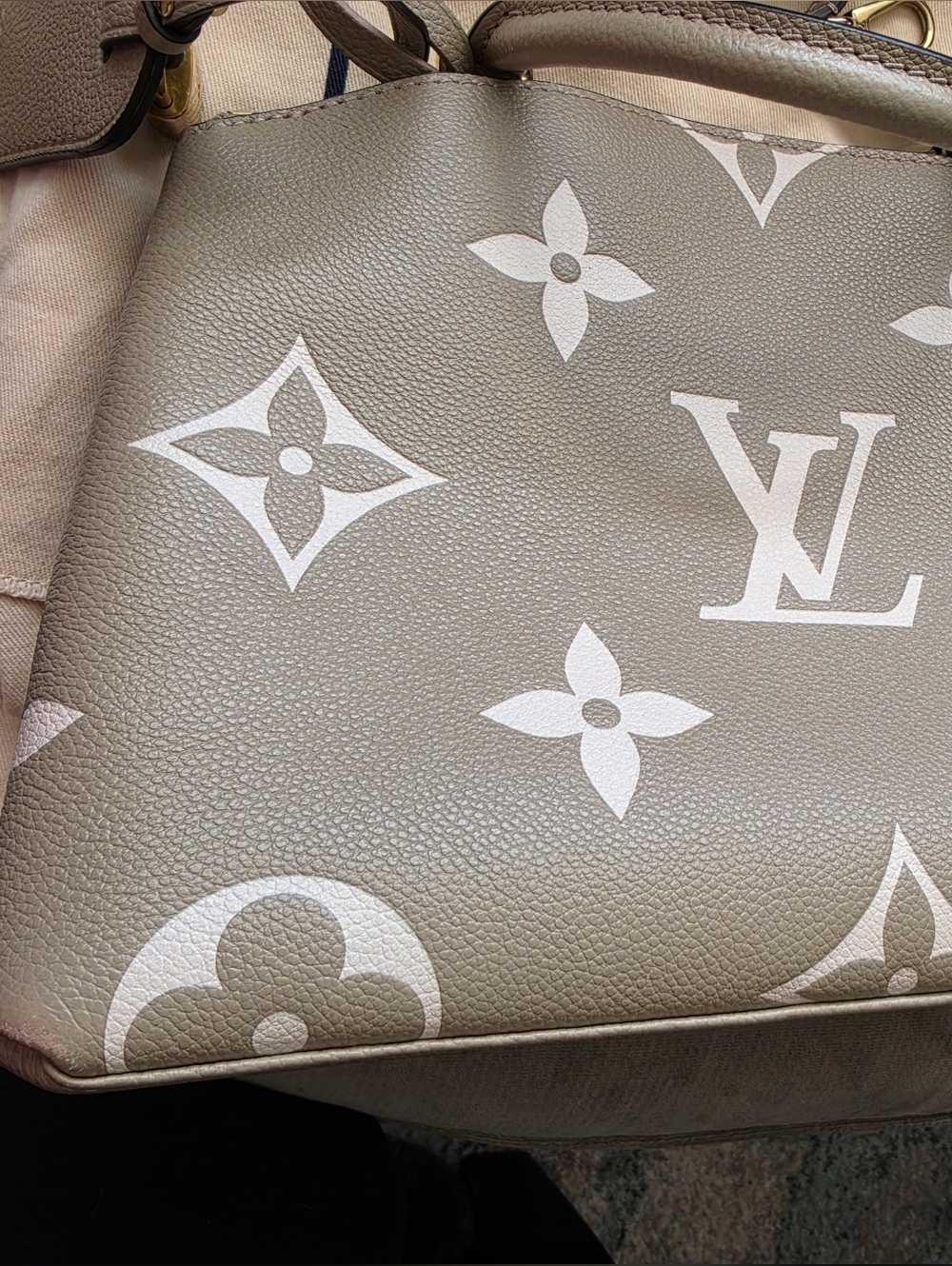 Louis Vuitton Bicolor Petit Palais in Dove/Cream - Picture 3 of 15